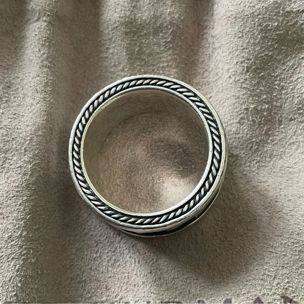 David Yurman Sterling Silver .925 11mm Men's Band D.Y. Armory Collection Ring 9 - Picture 8 of 12